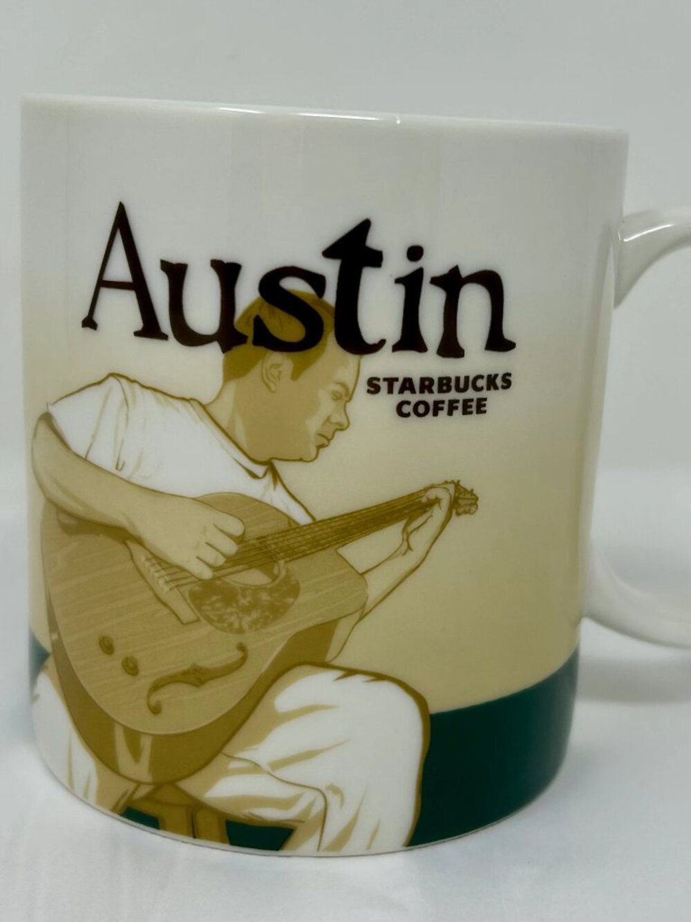 Starbucks Austin Texas 2012 Global Icon Collector Series Mug 16 oz Guitar Music